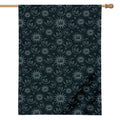 Blue Sun And Moon Pattern Print House Flag