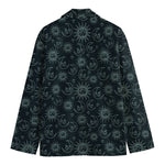 Blue Sun And Moon Pattern Print Men's Blazer