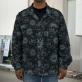 Blue Sun And Moon Pattern Print Men's Shirt Jacket