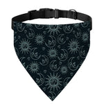 Blue Sun And Moon Pattern Print Over The Collar Dog Bandana