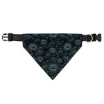 Blue Sun And Moon Pattern Print Over The Collar Dog Bandana