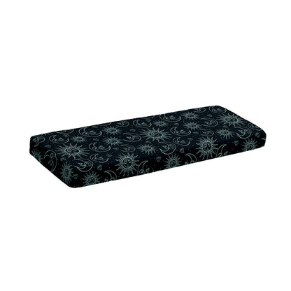 Blue Sun And Moon Pattern Print Piano Keyboard Cover