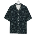 Blue Sun And Moon Pattern Print Rayon Hawaiian Shirt
