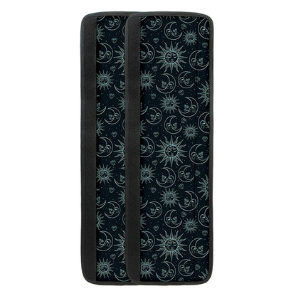 Blue Sun And Moon Pattern Print Refrigerator Handle Covers