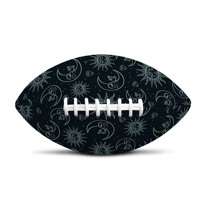 Blue Sun And Moon Pattern Print Rugby Ball