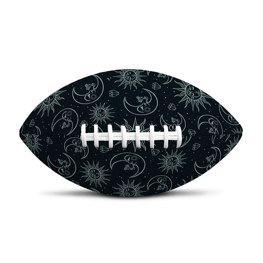 Blue Sun And Moon Pattern Print Rugby Ball