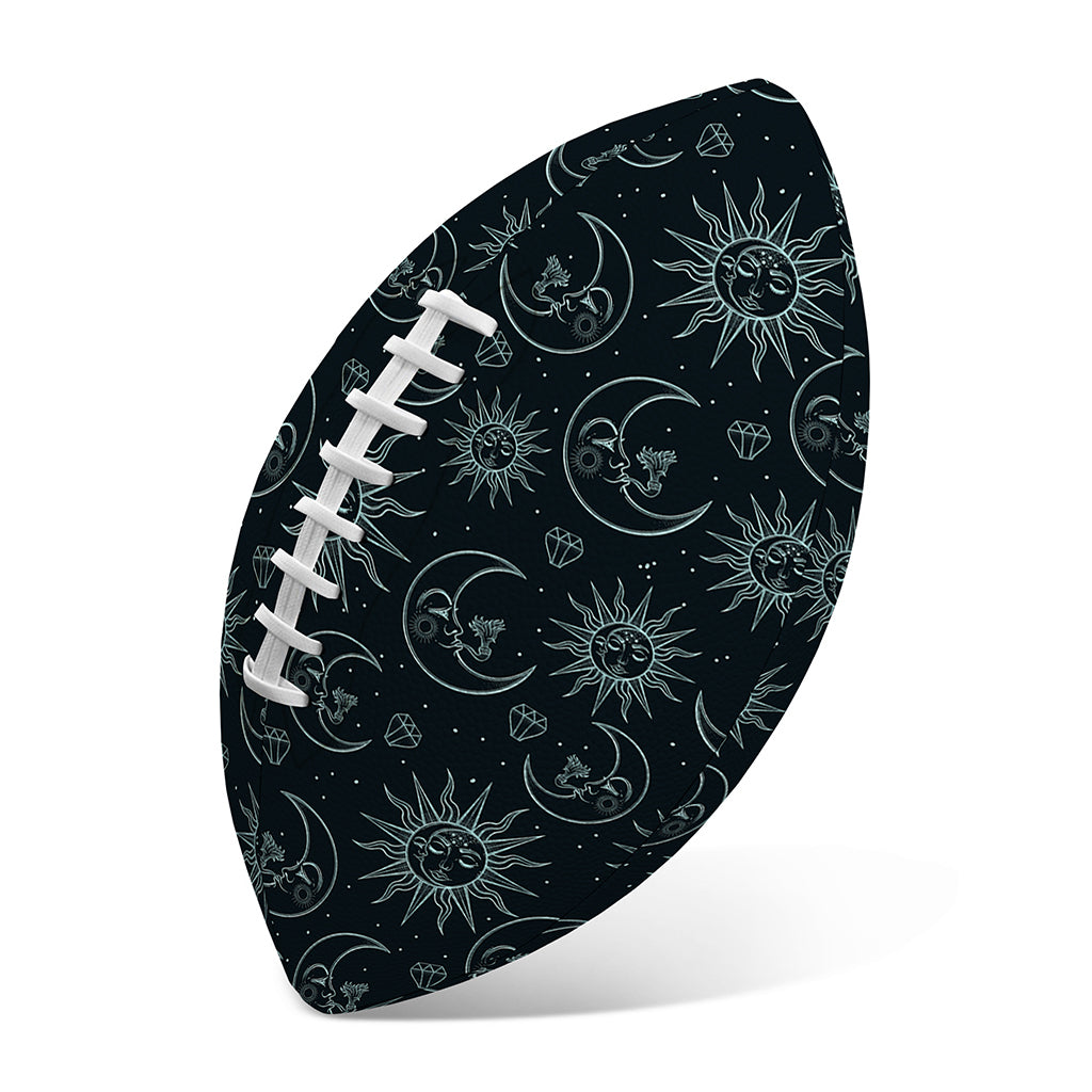 Blue Sun And Moon Pattern Print Rugby Ball