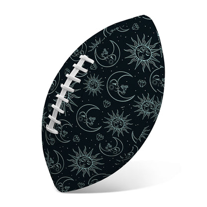 Blue Sun And Moon Pattern Print Rugby Ball