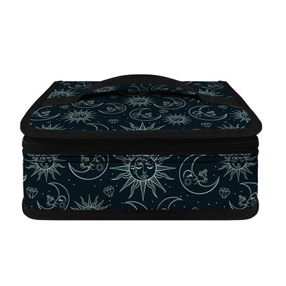Blue Sun And Moon Pattern Print Small Lunch Bag