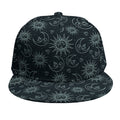 Blue Sun And Moon Pattern Print Snapback Cap