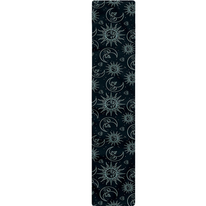 Blue Sun And Moon Pattern Print Table Runner