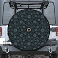 Blue Sun And Moon Pattern Print Tire Cover With Camera Hole