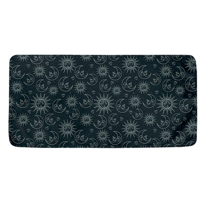 Blue Sun And Moon Pattern Print Towel