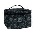 Blue Sun And Moon Pattern Print Travel Makeup Bag