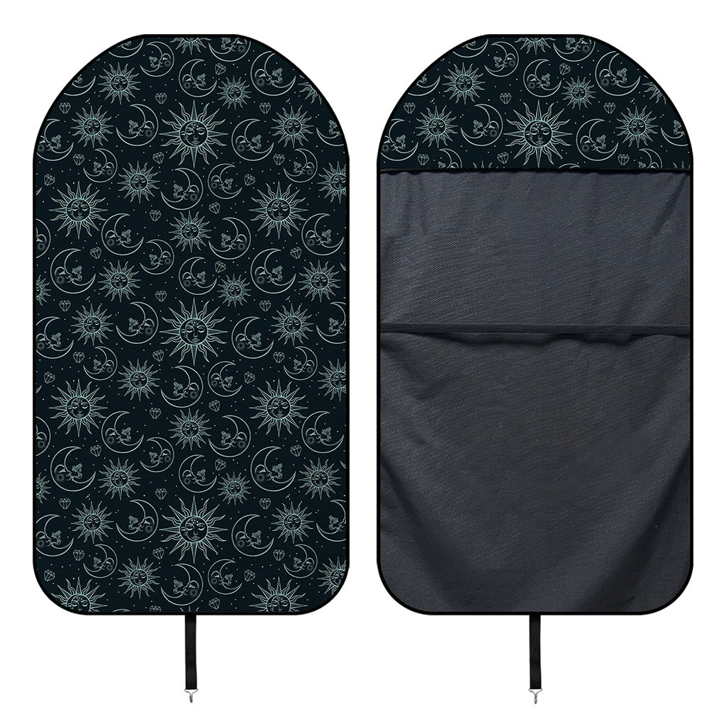 Blue Sun And Moon Pattern Print Waterproof Car Seat Cover