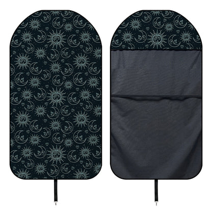 Blue Sun And Moon Pattern Print Waterproof Car Seat Cover