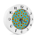 Blue Sunflower Pattern Print Alarm Clock