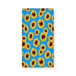 Blue Sunflower Pattern Print Baby Crib Sheet