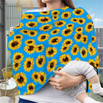 Blue Sunflower Pattern Print Baby Seat Cover