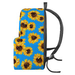 Blue Sunflower Pattern Print Backpack