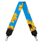 Blue Sunflower Pattern Print Bag Strap
