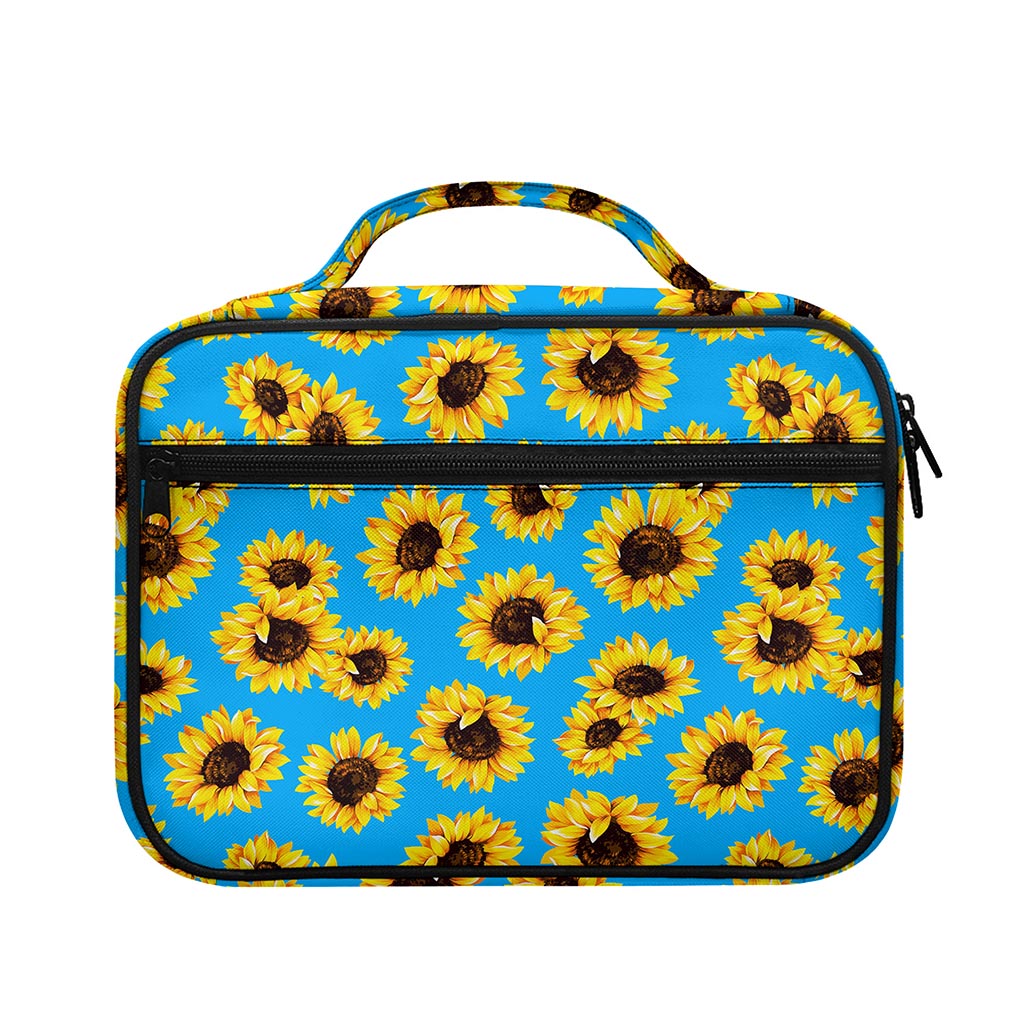 Blue Sunflower Pattern Print Briefcase Bible Bag