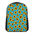 Blue Sunflower Pattern Print Casual Backpack