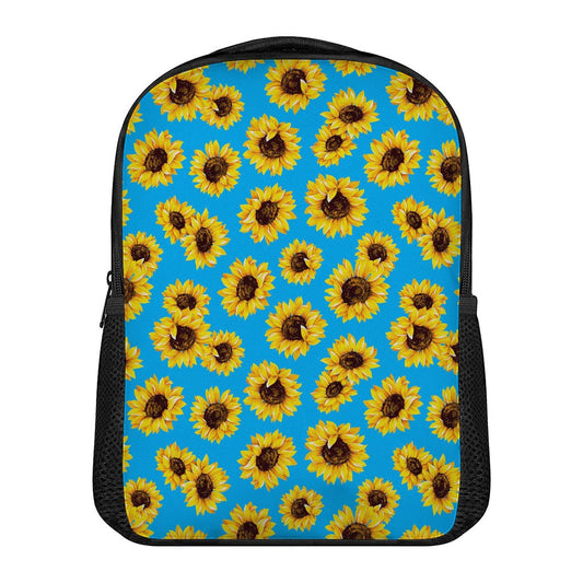 Blue Sunflower Pattern Print Casual Backpack