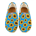 Blue Sunflower Pattern Print Casual Shoes