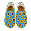 Blue Sunflower Pattern Print Casual Shoes