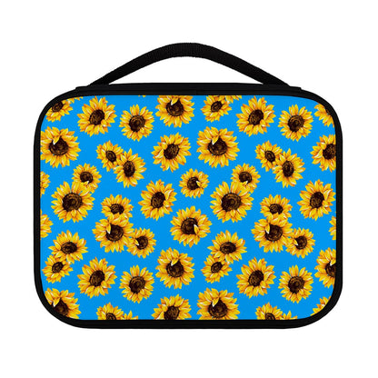Blue Sunflower Pattern Print Classic Bible Case