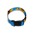 Blue Sunflower Pattern Print Dog Collar