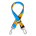 Blue Sunflower Pattern Print Dog Seat Belt