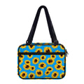 Blue Sunflower Pattern Print Double Strap Bible Bag