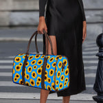 Blue Sunflower Pattern Print Duffle Bag