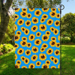 Blue Sunflower Pattern Print Garden Flag