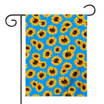 Blue Sunflower Pattern Print House Flag