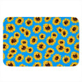 Blue Sunflower Pattern Print Indoor Door Mat