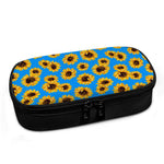 Blue Sunflower Pattern Print Insulin Cooler Travel Case