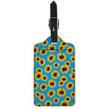 Blue Sunflower Pattern Print Luggage Tag