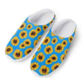 Blue Sunflower Pattern Print Mesh Casual Shoes