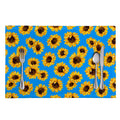 Blue Sunflower Pattern Print Placemat