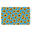 Blue Sunflower Pattern Print Polyester Doormat