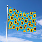 Blue Sunflower Pattern Print Polyester Flag