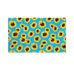 Blue Sunflower Pattern Print Polyester Flag