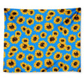 Blue Sunflower Pattern Print Tapestry
