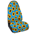 Blue Sunflower Pattern Print Waterproof Car Seat Cover