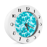 Blue Surfing Wave Pattern Print Alarm Clock