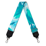 Blue Surfing Wave Pattern Print Bag Strap