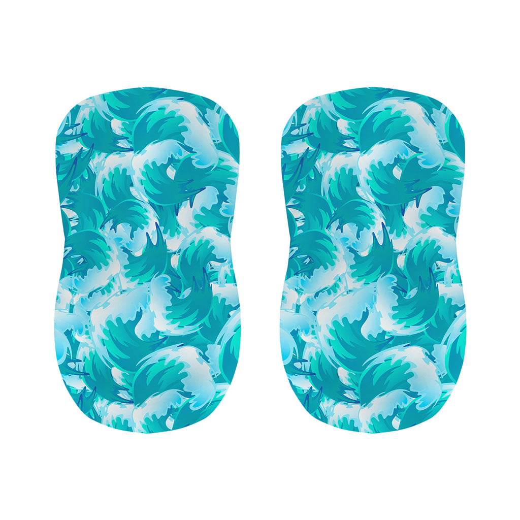 Blue Surfing Wave Pattern Print Bar Stool Covers